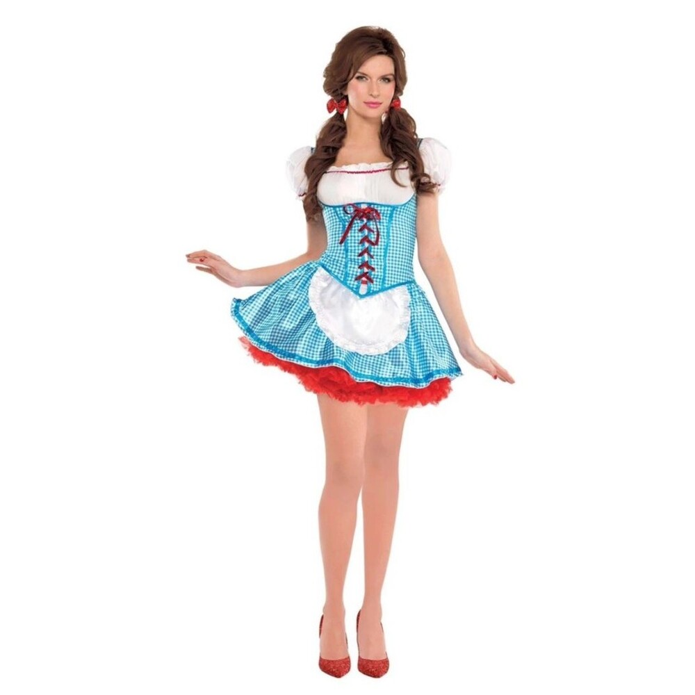 Dorothy "Kansas Cutie" Halloween Costume Dress Sz 18-20 with Tutu, Wig & Toto!